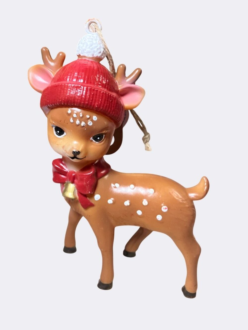 Holiday Time Red Hat Reindeer Ornament For Christmas Tree - Picture 2 of 13